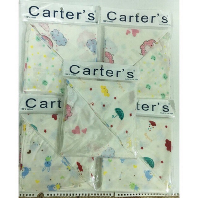 Khăn Yếm Xô Tam Giác Đeo Cổ Cho Bé - Loại có cúc bấm - Khăn carter's