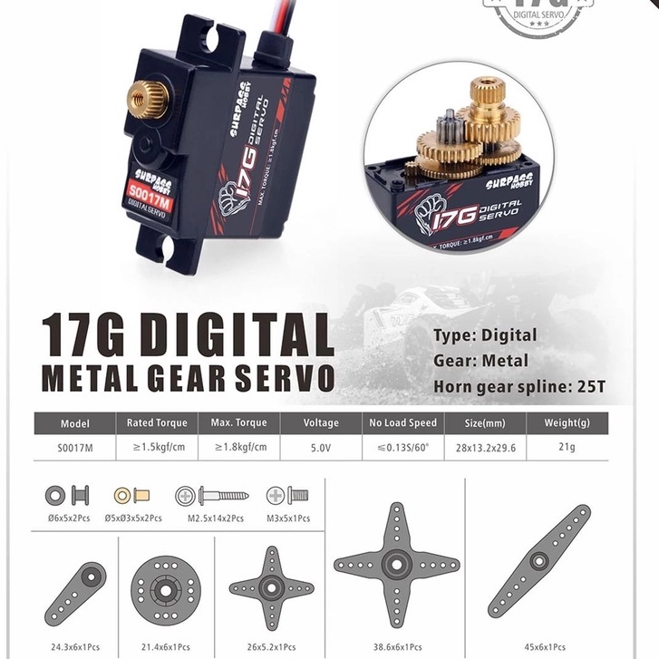 Động Cơ Servo PDI-1181MG 18g 3.5KG Cho WLtoys 144001 124017 Động Cơ Servo B1/16 B24 C14 C24 S0017M 17g 1.8KG Cho Mô Hình Xe Tải 1/18 1/16