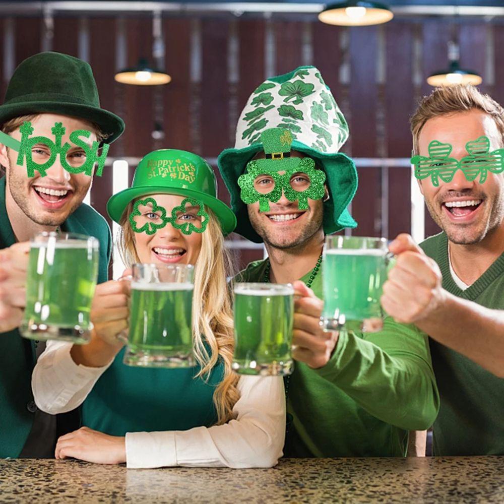 WTTLE Kính Mát Hình Cỏ Ba Lá Hóa Trang WTTLE St Patricks