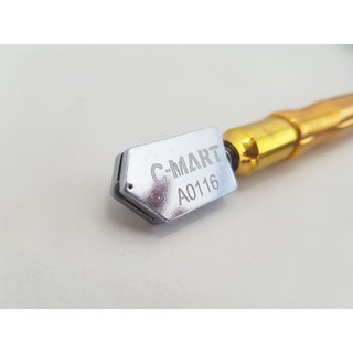 Dao cắt kính thân vàng C-MART