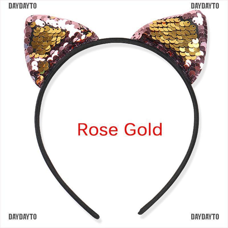 Cài Tóc Tai Mèo Đính Kim Sa Lấp Lánh Thời Trang Cho Nữ