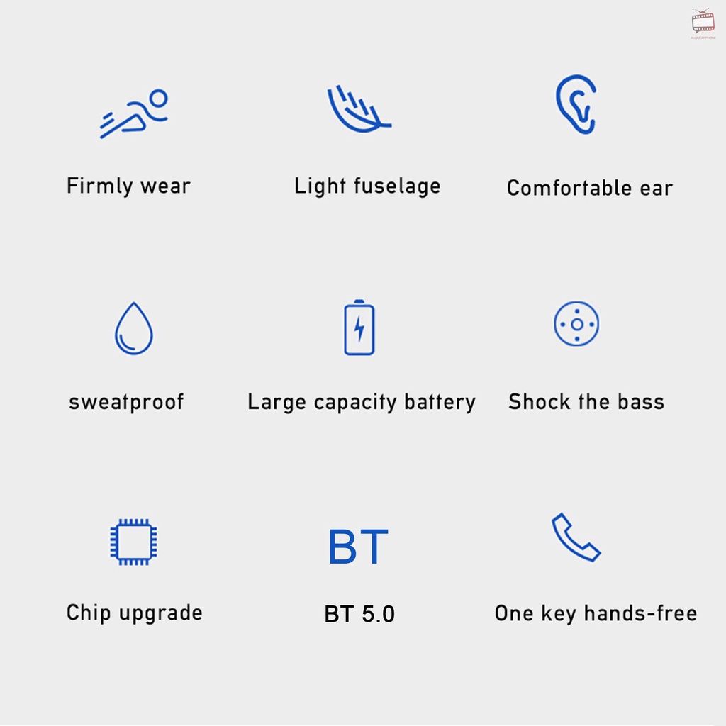 A K98 Bluetooth Earphone Sports Headphone Sport Bass Wireless Headset IPX4 Waterproof for  Smart Phones Tablet PC Notebook