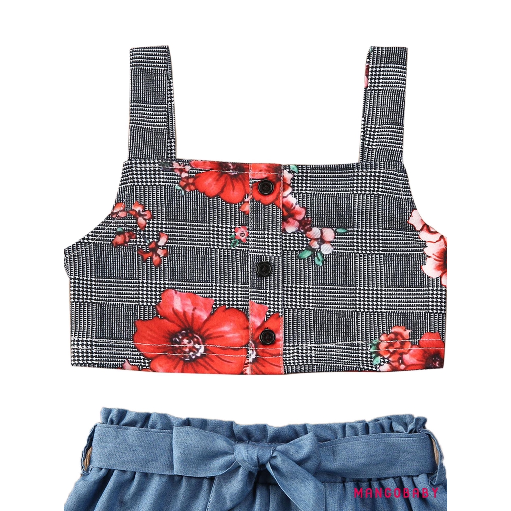 Set Áo Sơ Mi Tay Dài Thêu Hoa Hồng + Quần Short Ống Rộng Thời Trang Cho Bé Gái