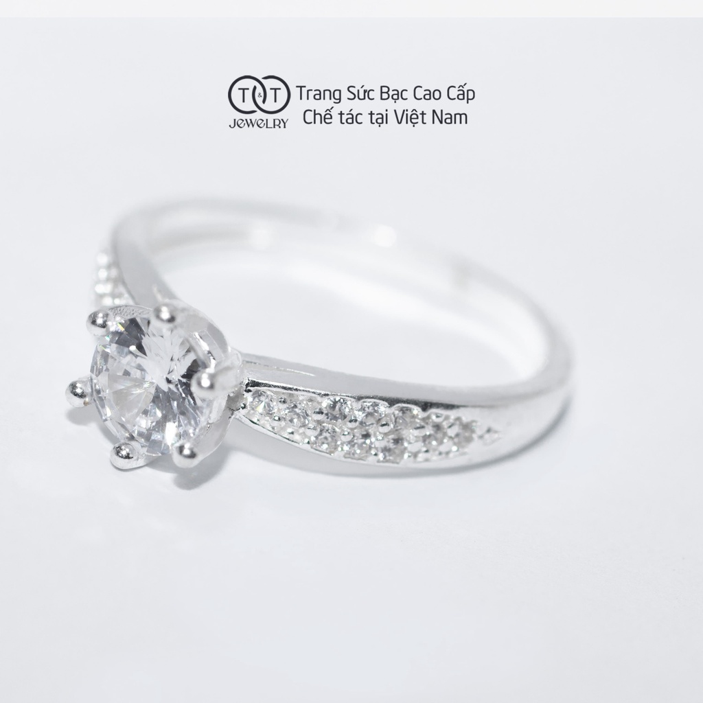 Nhẫn Bạc Nữ 6 Chấu s925 T&amp;T Jewelry cao cấp NN024