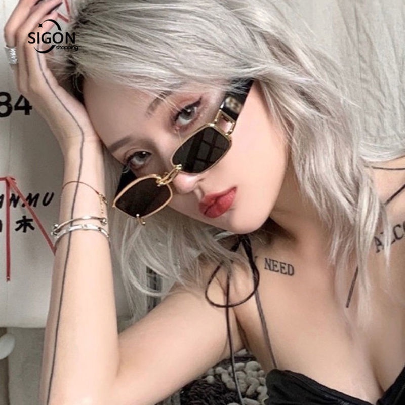 Kính Mát Gọng Vuông Phong Cách Retro Thời Trang Cho Nam Nữ