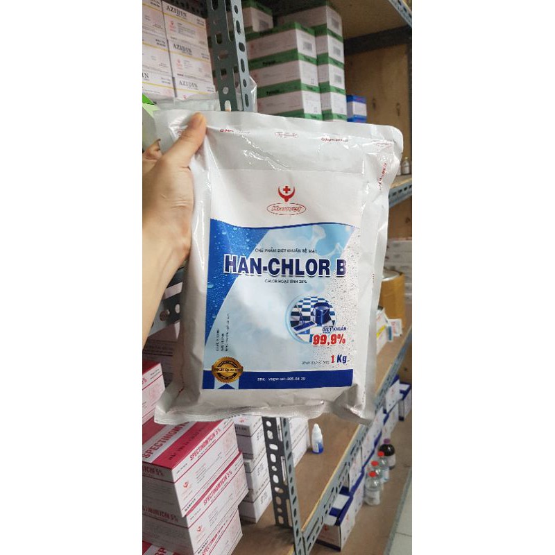 1kg chế phẩm clo b lau nhà và bề mặt d iệt kh uẩn