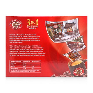 Cà phê Highlands coffee 3in1 hòa tan (10 gói x 17g)