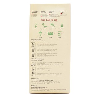 Combo cà phê sạch pha phin body  + phin pha cafe mệnh thủy Typical Coffee