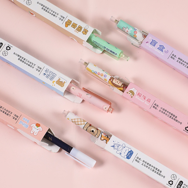 Hộp Bút Bi 0.5mm Họa Tiết Hoạt Hình Dễ Thương