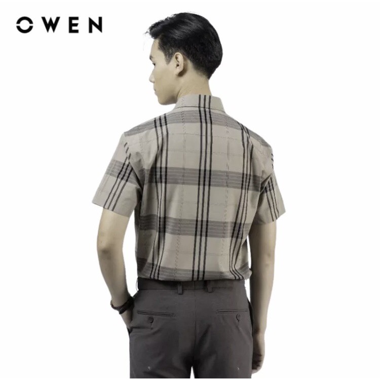 Áo sơ mi ngắn tay Nam Owen Bamboo Body Fit Be - BA220148NT