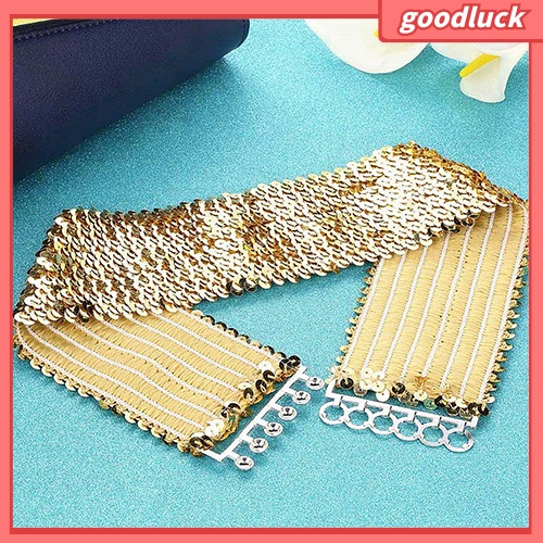 Thắt Lưng Bản Rộng Đính Kim Sa Lấp Lánh Cho Nữ