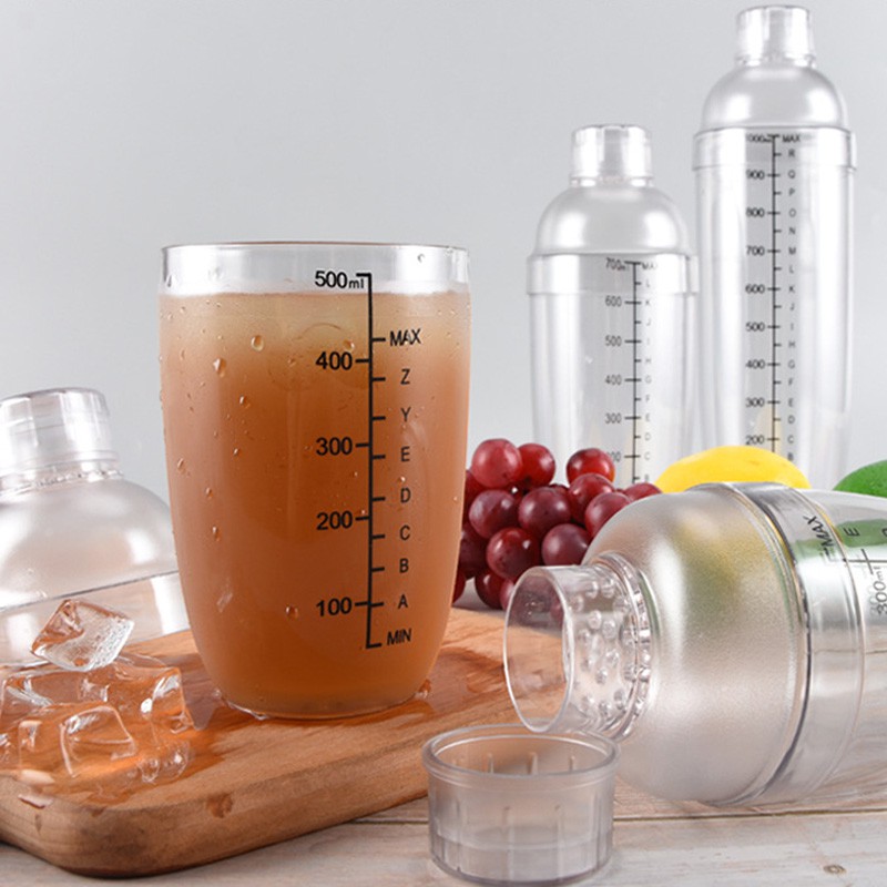 Bình Pha Chế Trà Sữa Shaker 530ml (Chia Vạch Đen)