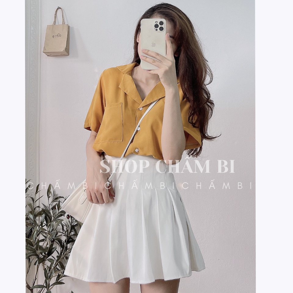 [SALE] Áo Cổ Vest Cộc Tay A.193, áo sơ mi cộc tay cổ vest trơn Hàn Quốc | BigBuy360 - bigbuy360.vn