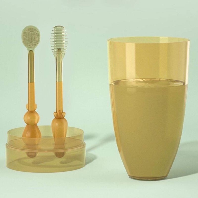 Bộ Rơ Lưỡi, Tưa Lưỡi Và Bàn Chải Chải Đánh Răng Misuta Mềm Mại Cho Bé 0 - 18 Tháng Tuổi