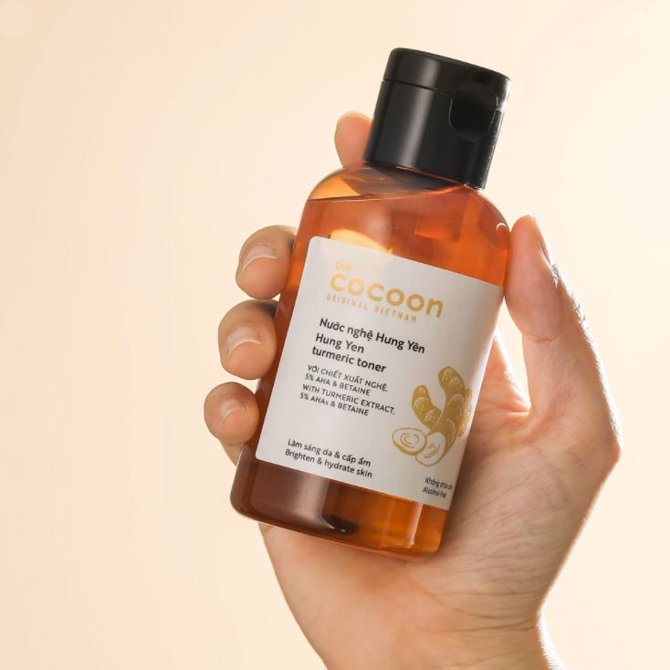 [CHÍNH HÃNG] Toner Nước nghệ Hưng Yên cocoon 140ml AHA 5% sáng mịn da mờ thâm