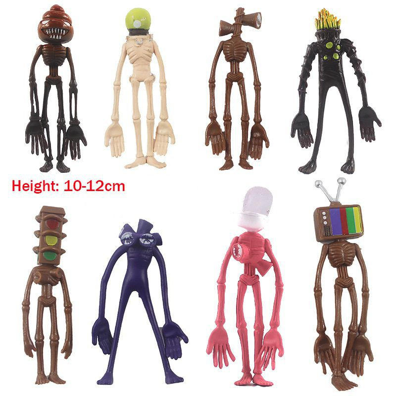 Bộ 8 Mô Hình Quái Vật Ăn Thịt Người Thu Nhỏ Chất Liệu Pvc Dùng Làm Phụ Kiện Trang Trí Bánh / Bộ Sưu Tập Đồ Chơi Cho Bé