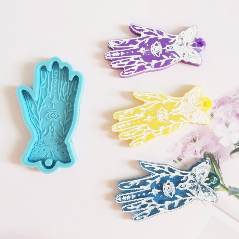 Sa Khuôn Silicone Làm Móc Khóa Hình Bàn Tay Phật