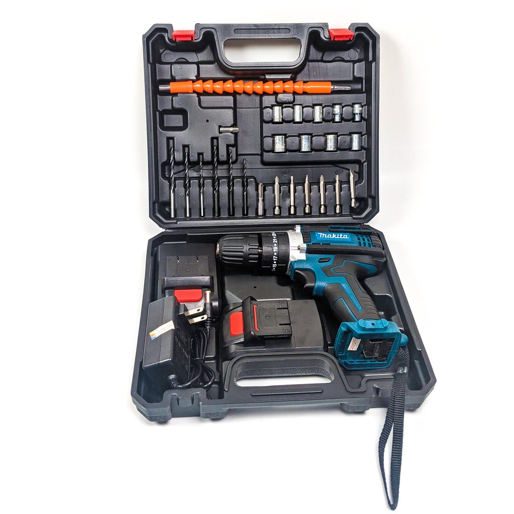 ◇◄Máy Khoan 2 Pin MAKITA 36V Ba Chế Độ Có Búa - Vali Tường Không Dây Hàng Chuẩn Loại 1