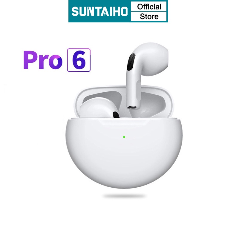Tai nghe nhét tai SUNTAIHO Pro 6 âm thanh nổi ko dây kết nối bluetooth tích hợp micro cho Android IP