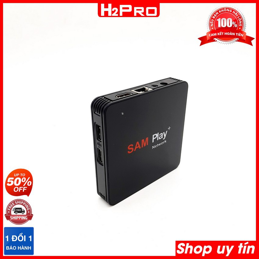 Tivi box android SAMPLAY+ H2Pro 2GB+16GB chính hãng, chạy mượt, android tivi box giá rẻ có tìm kiếm giọng nói