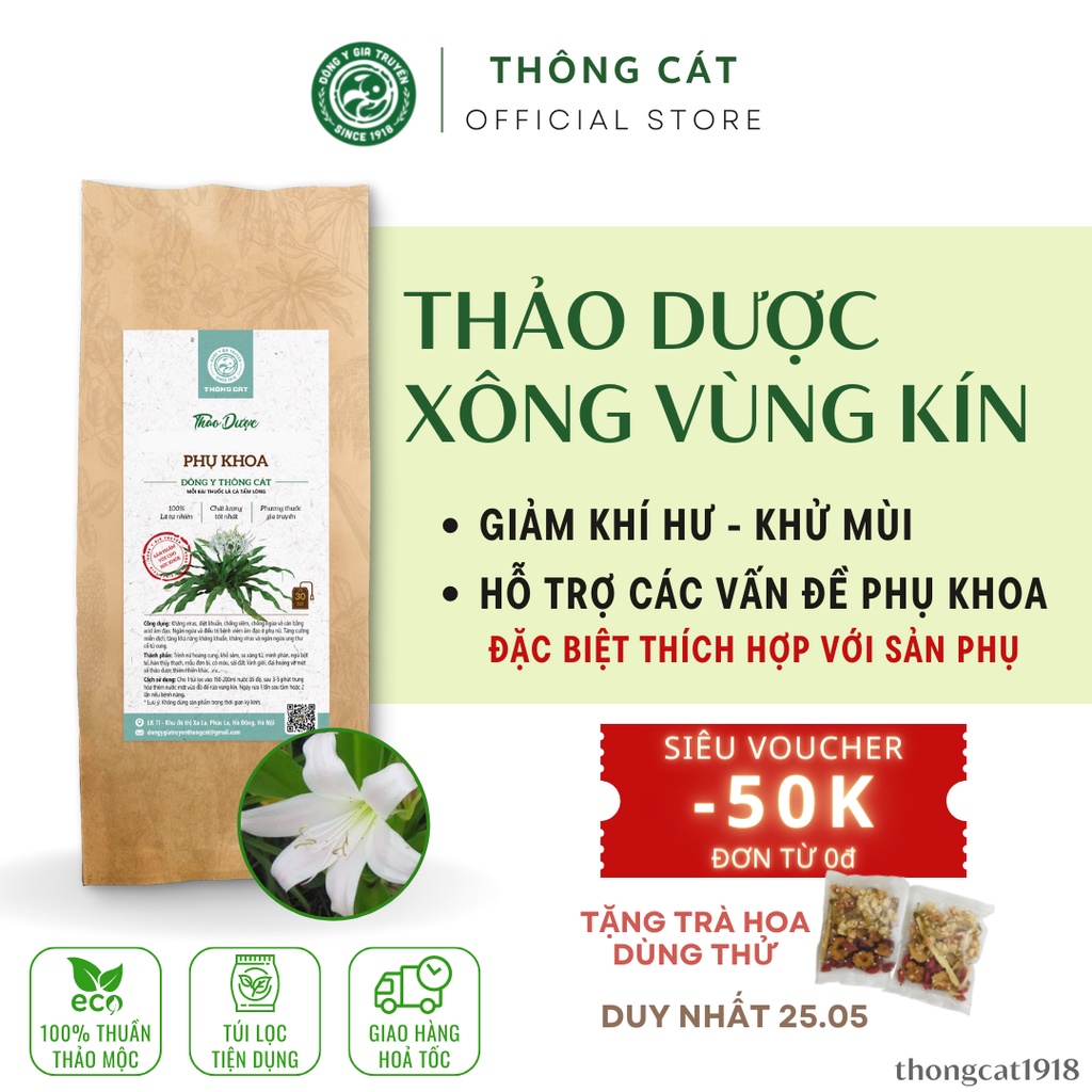 Thảo mộc túi lọc xông vùng kín Thông Cát sau sinh dành cho mẹ bỉm sữa