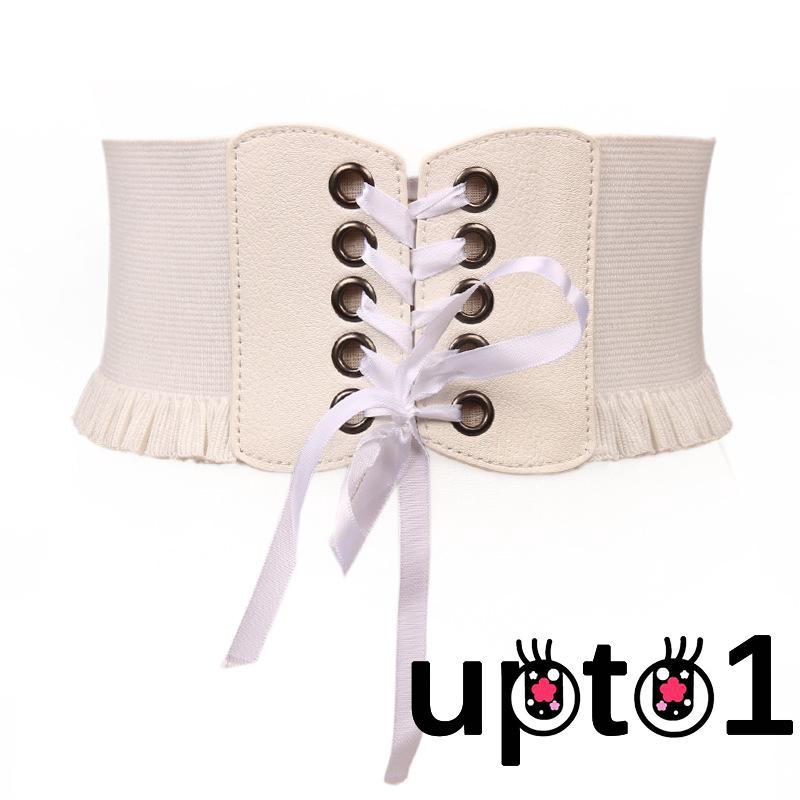 ♟Wide Waist Band Lace Up Strap Elastic Belt Punk Women Dress Corset Stretch Cinch | BigBuy360 - bigbuy360.vn