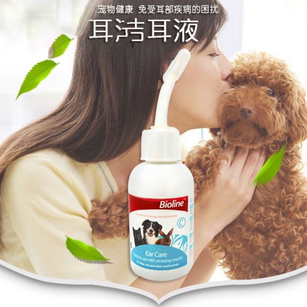Dung dịch vệ sinh tai Chó Mèo Bioline Ear Care Chai 50ml Trị viêm tai, Làm sạch tai, Khử mùi hôi, Diệt ký sinh trùng