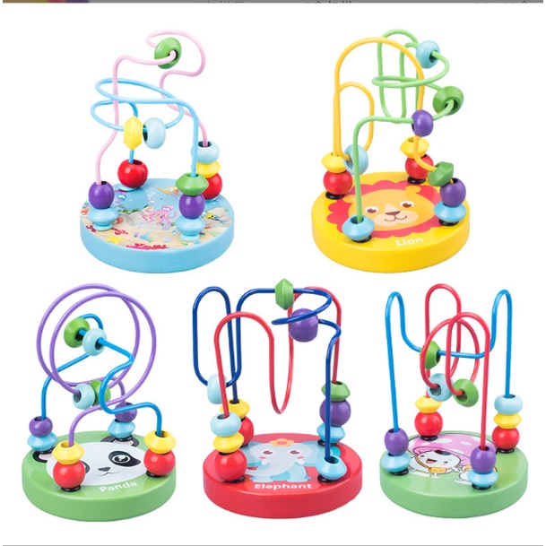 Combo 2 đồ chơi bộ luồn hạt gỗ cho bé - đồ chơi gỗ thông minh montessori giúp bé phát triển trí tuệ, rèn luyện kỹ năng k
