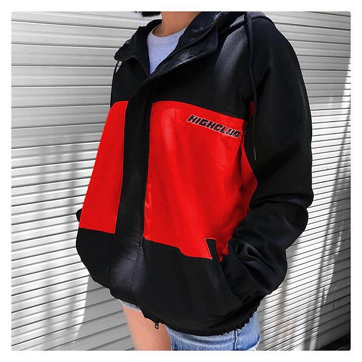 [Mã MASK2610K giảm 10K đơn từ 50K] [S01] Áo khoác nữ dù 2 lớp phối chữ 2 bên tay có nón dễ thương - M082 | BigBuy360 - bigbuy360.vn