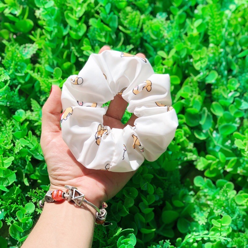 Buộc tóc SCRUNCHIES hoạt hình hoạ tiết thú cưng dễ thương