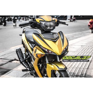 Tem Trùm Exciter 150 Vàng Đen Đơn giản