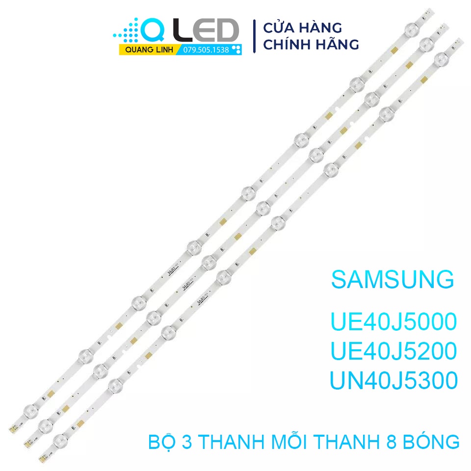 Thanh LED TIVI Samsung 40J5000 40J5300 40J5200 40J5200AG 40J5202 40J5070  HÀNG MỚI 100% BỘ 3 THANH MỖI THANH 8 BÓNG_ 3V