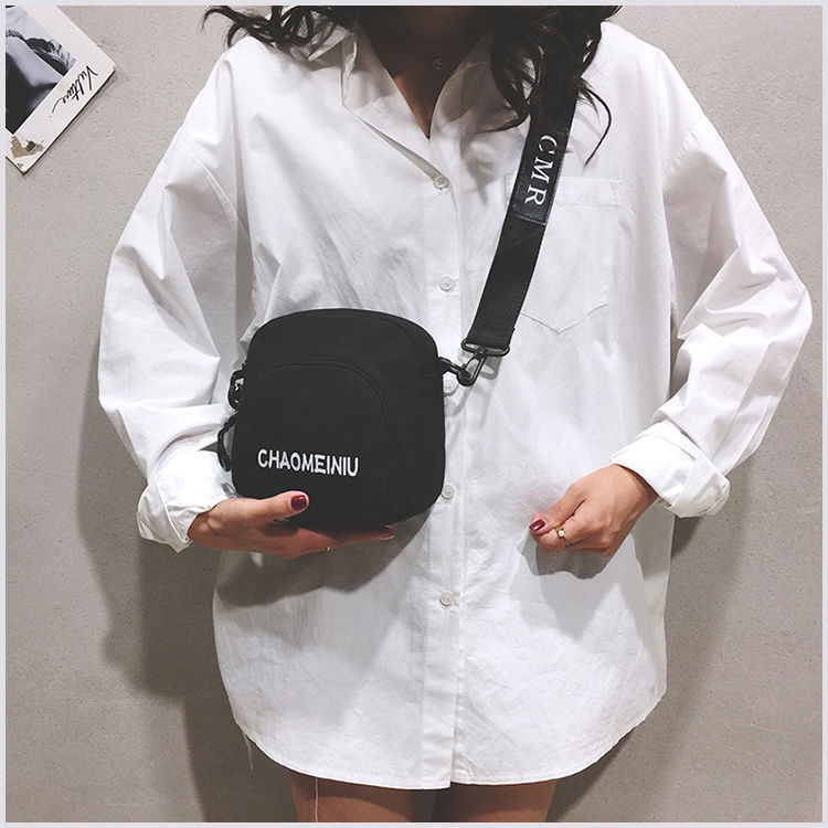 Túi Đeo Vai Mini Vải Canvas Phong Cách Phương Tây Thời Trang Mùa Hè Kiểu Mới Cho Nữ