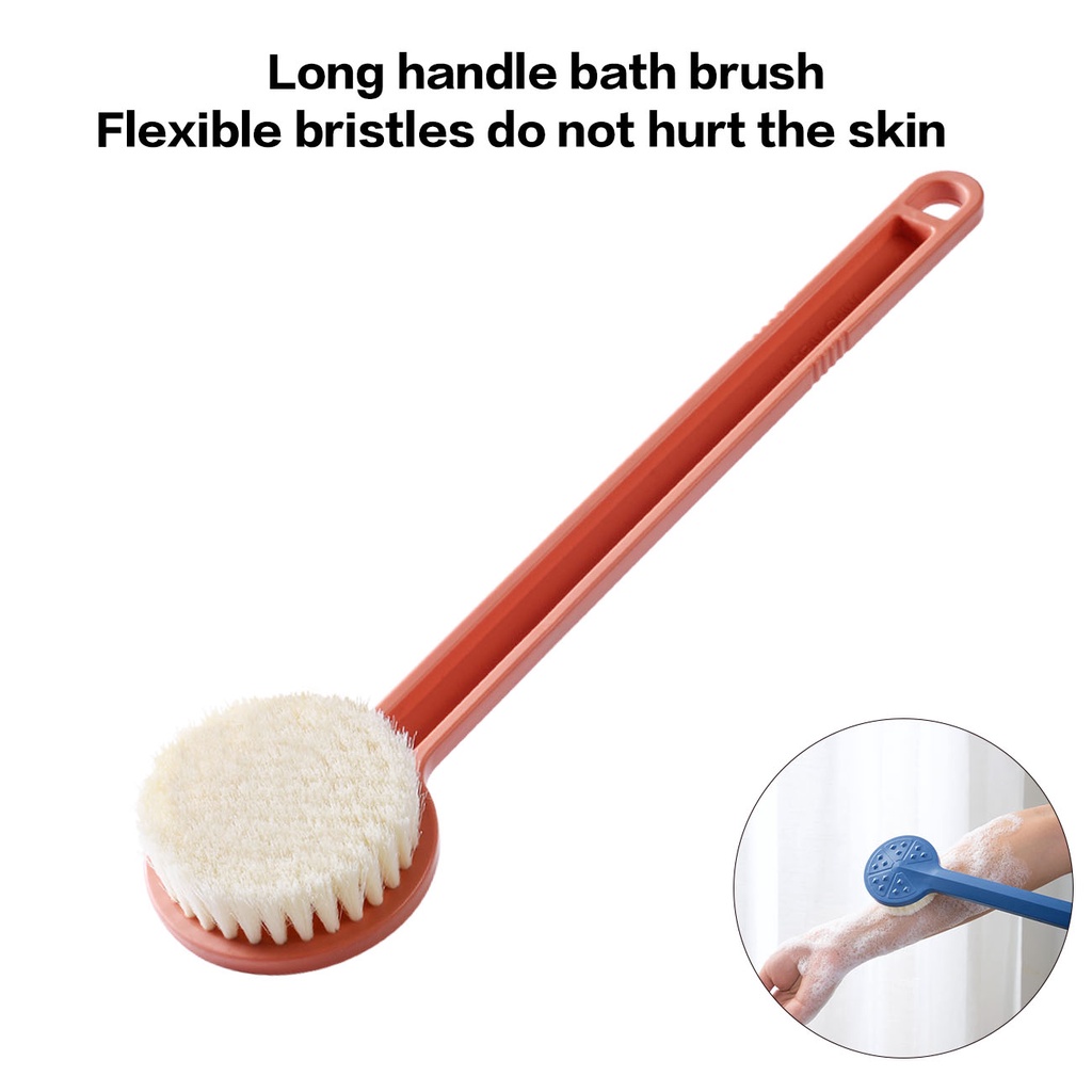 Bàn chải tắm Shepherd tay cầm dài lông mềm mại tạo nhiều bọt massage lưng