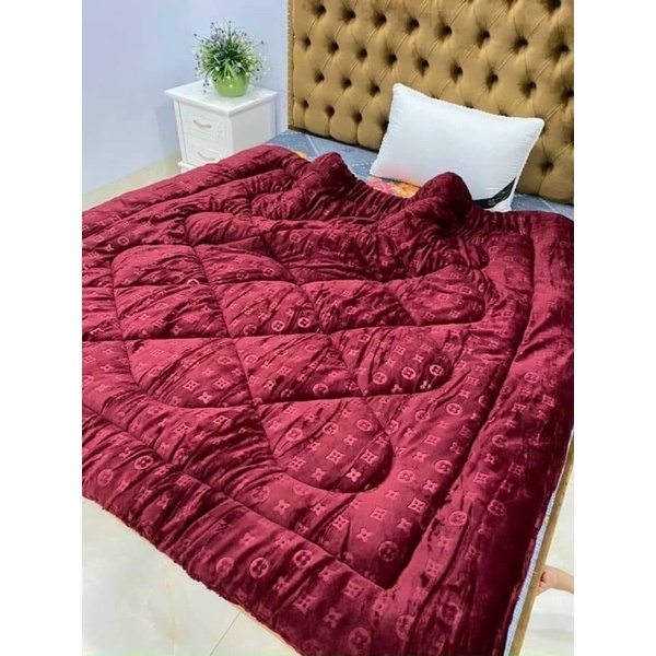 Chăn Lông Cừu Thương Hiệu Hoạ Tiết L,V Chăn Đại Hàn Nặng 3,5kg