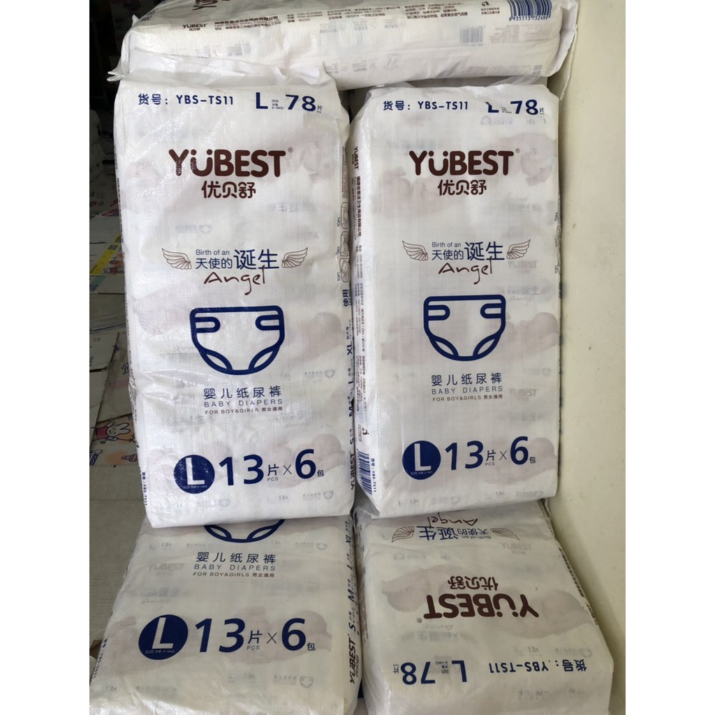 Bỉm Yubest Angel  Nội Địa Trung Quốc Dán và Quần S90/L84/XL78/XXL72
