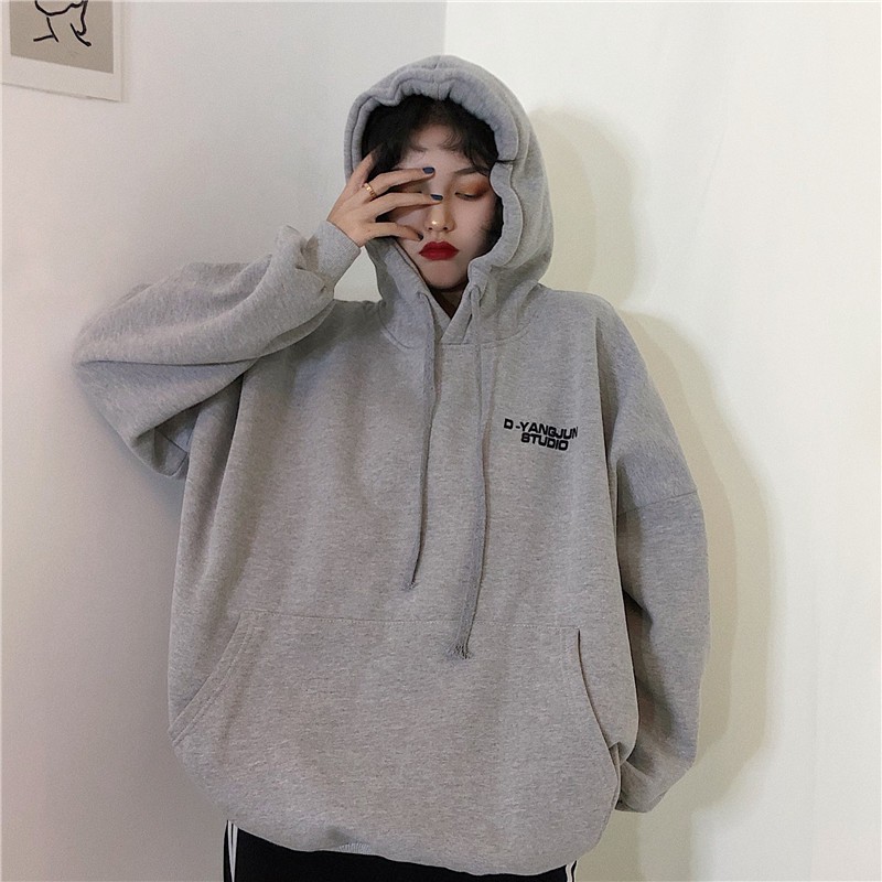 Áo hoodie nữ form rộng, áo hoodie nữ oversize có mũ trơn màu đi chơi đi học thời trang ulzzang hàn quốc | BigBuy360 - bigbuy360.vn