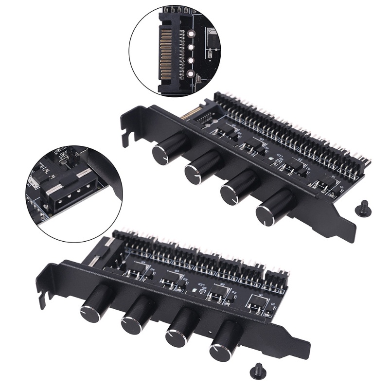 Rx Bộ Điều Khiển Tốc Độ Quạt Tản Nhiệt Pc 1 / 4 Cho Máy Tính Hdd Vga Pwm Pci