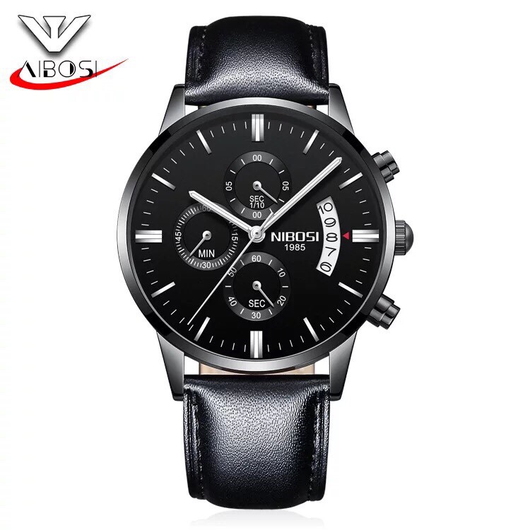 Đồng Hồ Nam Nibosi 1985 Dây Da Chính Hãng Chạy 6 Kim Cao Cấp Chống Nước Chống Xước | BigBuy360 - bigbuy360.vn