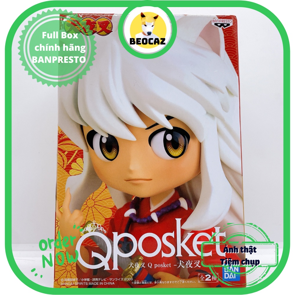 Mô hình Q Posket InuYasha Sesshomaru Khuyển Dạ Xoa Chính Hãng Full Box Banpresto - Đồ chơi Beocaz