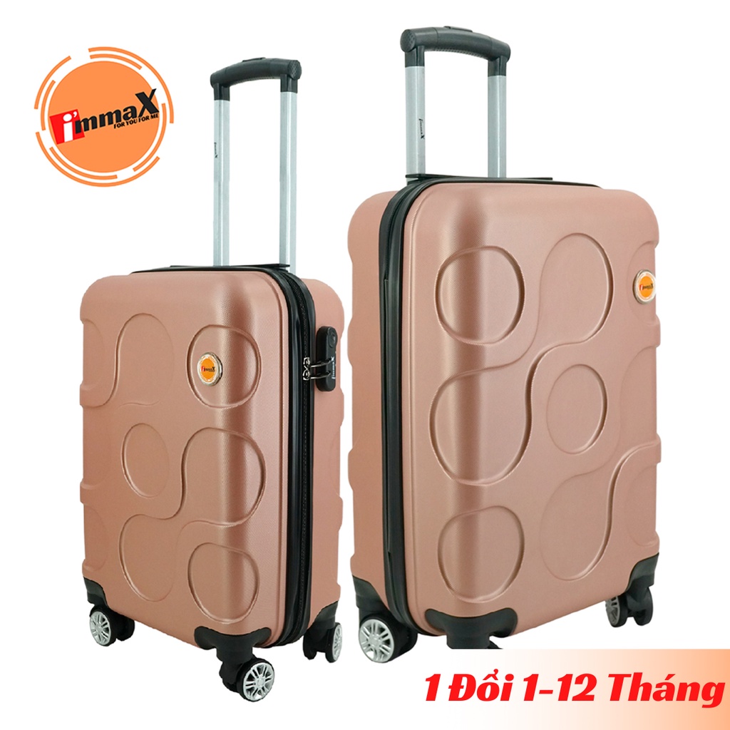 Bộ 2 vali nhựa du lịch size 20inch + 24inch immaX X12 bảo hành 3 năm, 1 đổi 1 năm đầu tiên