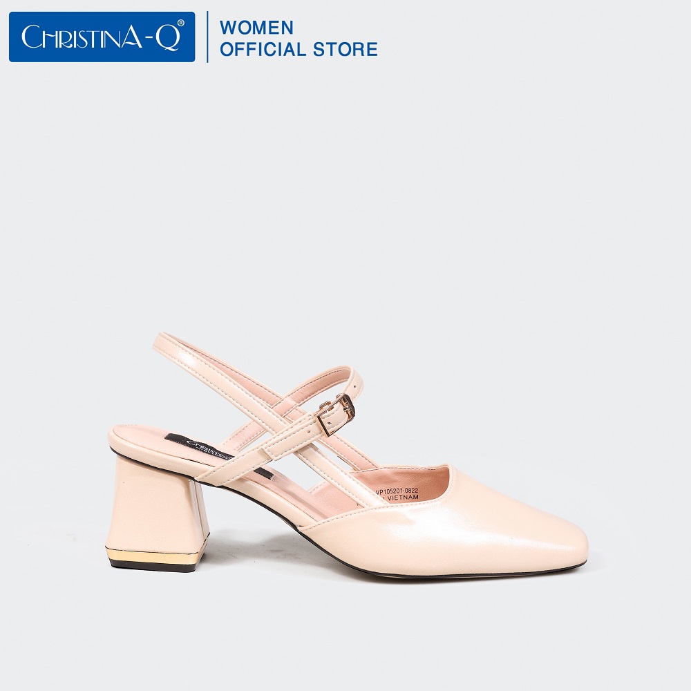 Giày nữ cao gót bít mũi vuông ChristinA-Q GBV080