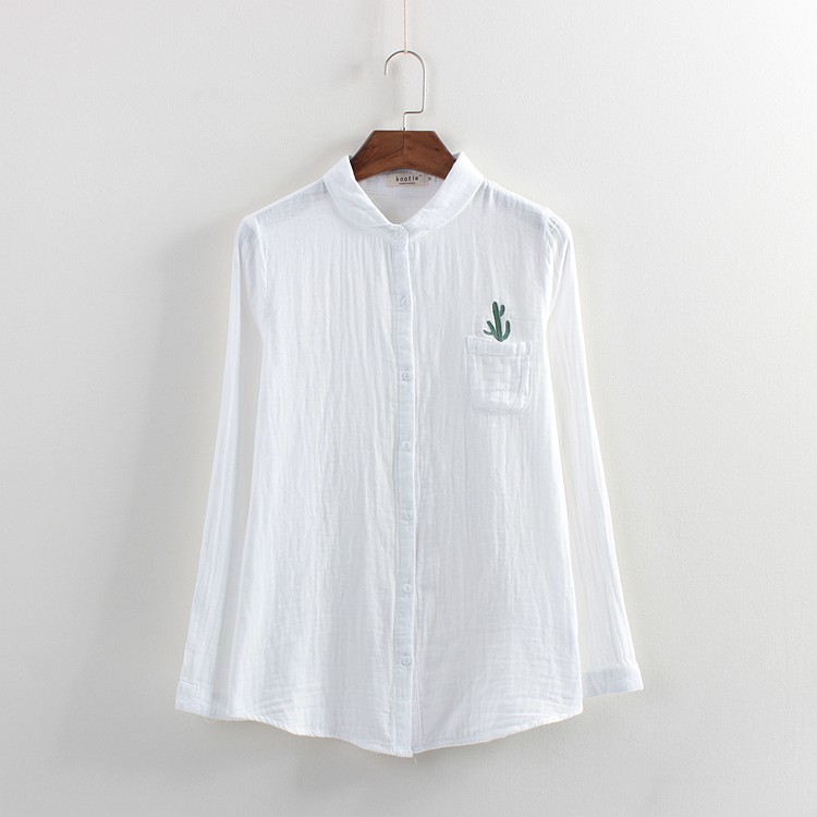 {ORDER} Áo sơmi dài tay cotton 100%, thêu phong cách Nhật Bản | BigBuy360 - bigbuy360.vn