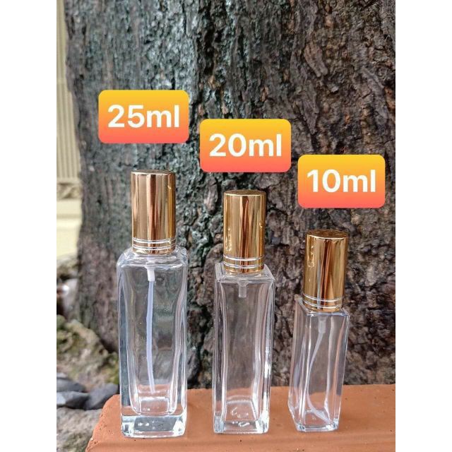 Lọ Chiết Nước Hoa ❤ GIÁ RẺ NHẤT ❤ Lọ đựng dầu thơm vuông 20ml,10ml,5ml, phụ kiện du lịch