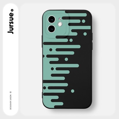 Ốp lưng JURSUE mềm chống sốc hình độc lạ đen Cho iPhone 17 16 15 14 13 12 11 Pro Max SE 2020 X XR XS ip 8 7 Plus Y2391