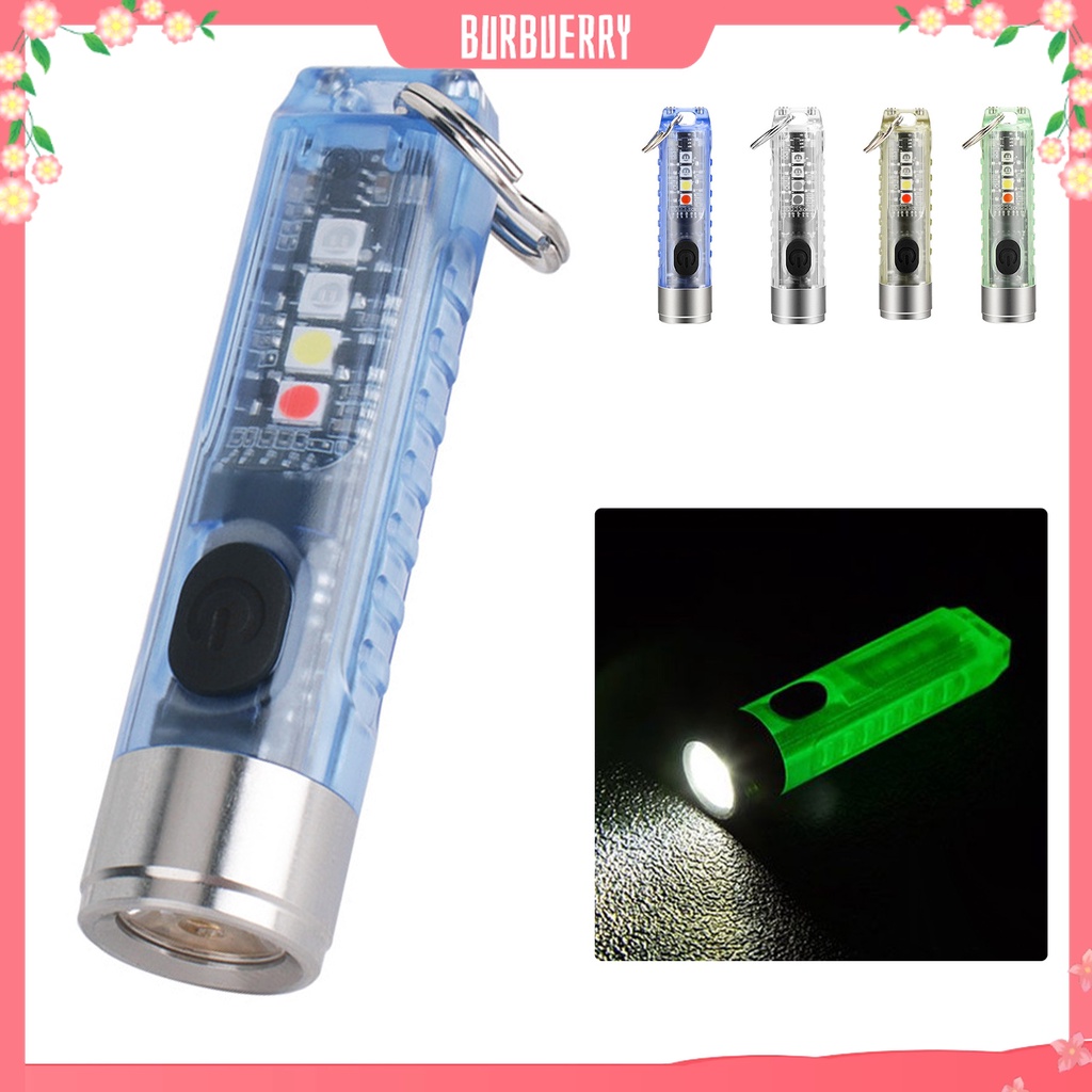 Móc khóa đèn pin PC USB độ sáng cao tiết kiệm năng lượng