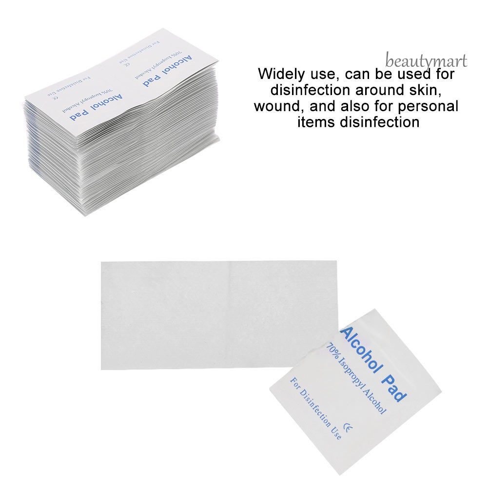 [Hàng mới về] Set 100 miếng bông gòn tẩm cồn cho tẩy sơn móng tay