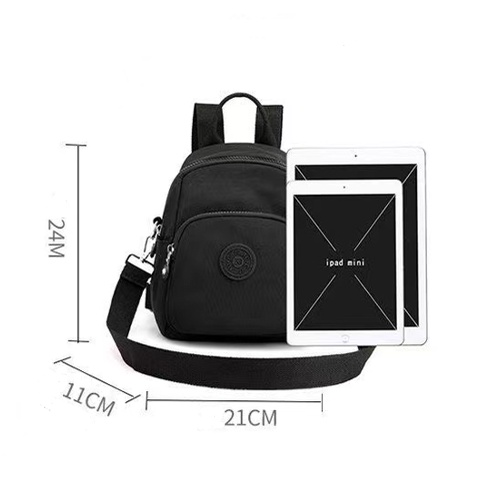 Ba lô mini bằng vải canvas chống thấm nước đa năng thời trang cho nữ