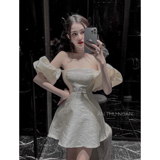 Váy tacta bệt vai tay bồng