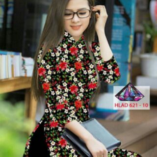 Vải áo dài hoa đầy áo